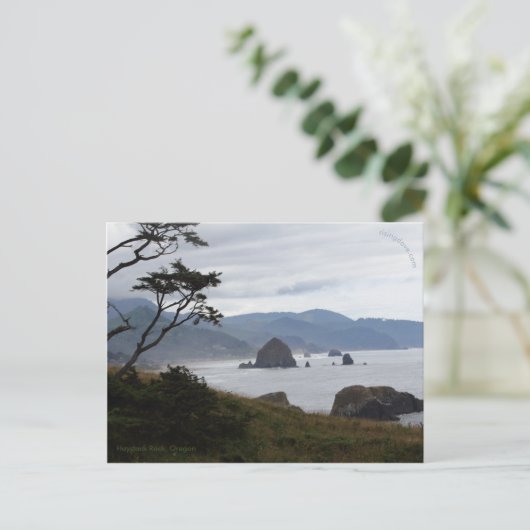 Haystack Rock, Oregon Ankündigungspostkarte (Stehend Vorderseite)