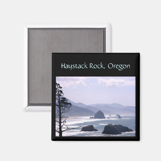 Haystack Rock Oregon Coast Magnet (Vorderseite/Rückseite)