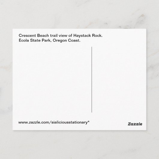 Haystack Rock Oregon Küste Postkarte (Rückseite)