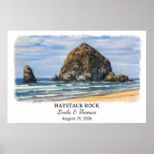 Haystack Rock Oregon Poster, Cannon Beach Benutzer Poster (Vorne)