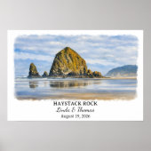 Haystack Rock Oregon Poster, Cannon Beach Maßgesch Poster (Vorne)