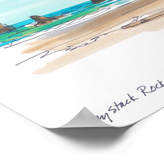 Haystack Rock Poster (Ecke)