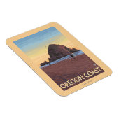 Haystack Rock Vintage Travel Poster Magnet (Rechte Seite)