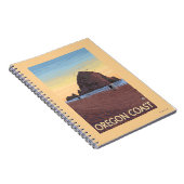 Haystack Rock Vintage Travel Poster Notizblock (Rechte Seite)