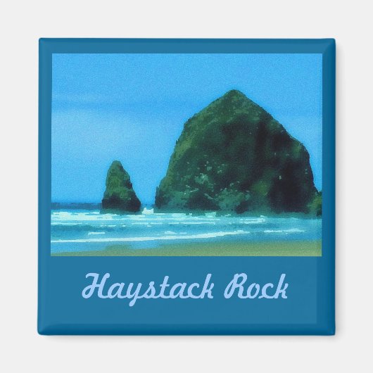 Haystack Rock Watercolor Magnet (Vorne)