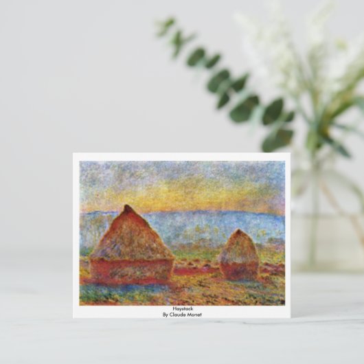 Haystack von Claude Monet Postkarte (Stehend Vorderseite)