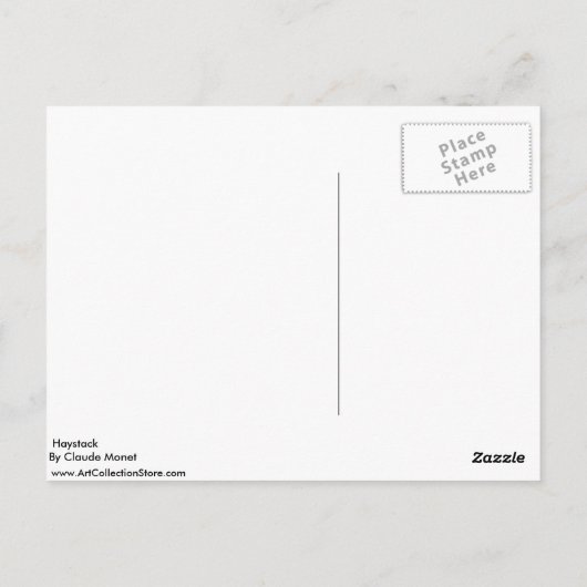 Haystack von Claude Monet Postkarte (Rückseite)