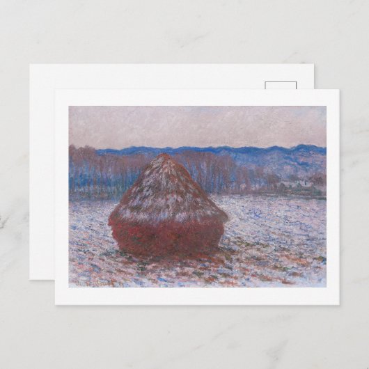 "HAYSTACKS" 1890-1891 CLAUDE MONET POSTKARTE (Vorne/Hinten)