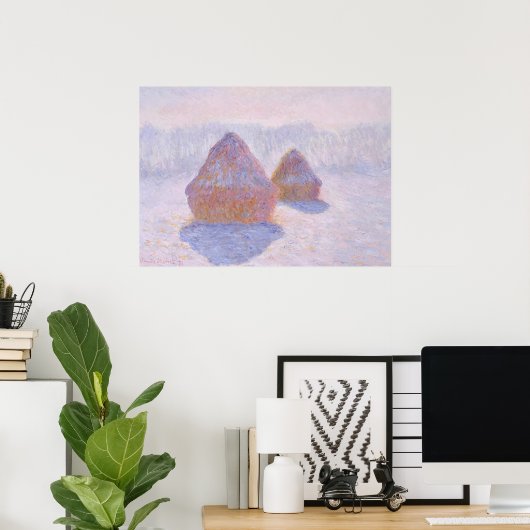 Haystacks by Claude Monet Poster (Heimbüro)