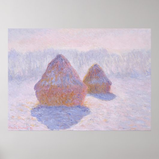 Haystacks by Claude Monet Poster (Vorne)
