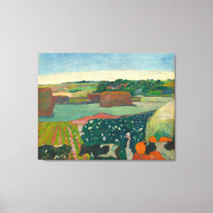 Haystacks in der Bretagne Leinwanddruck