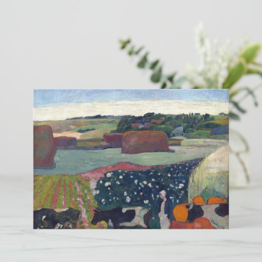 Haystacks in der Bretagne | Paul Gauguin (Stehend Vorderseite)
