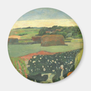 Haystacks in der Bretagne von Paul Gauguin, Vintag Magnet