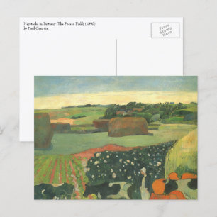 Haystacks in der Bretagne von Paul Gauguin, Vintag Postkarte
