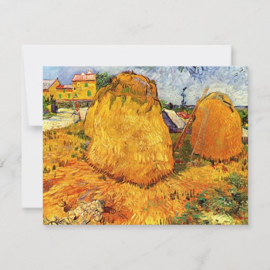 Haystacks in der Provence von Vincent van Gogh (Vorderseite)