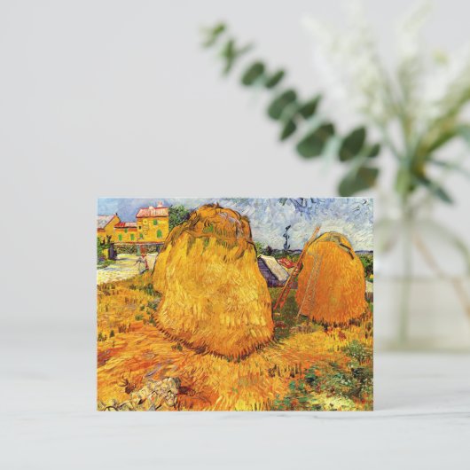 Haystacks in der Provence von Vincent van Gogh (Stehend Vorderseite)