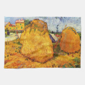 Haystacks in der Provence von Vincent van Gogh Geschirrtuch (Horizontal)