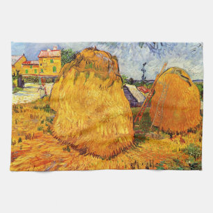 Haystacks in der Provence von Vincent van Gogh Geschirrtuch