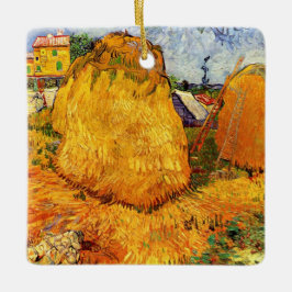 Haystacks in der Provence von Vincent van Gogh Keramikornament