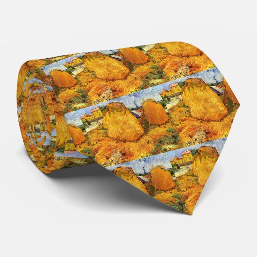 Haystacks in der Provence von Vincent van Gogh Krawatte (Gerollt)