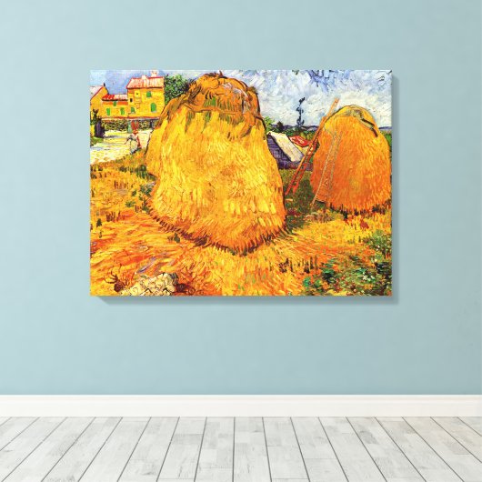 Haystacks in der Provence von Vincent van Gogh Leinwanddruck (Insitu (Holzboden))