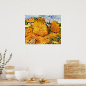 Haystacks in der Provence von Vincent van Gogh Poster (Küche)