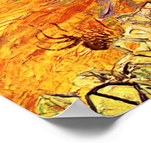 Haystacks in der Provence von Vincent van Gogh Poster (Ecke)