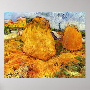 Haystacks in der Provence von Vincent van Gogh Poster