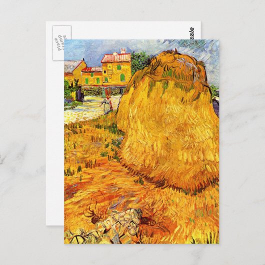 Haystacks in der Provence von Vincent van Gogh Postkarte (Vorne/Hinten)
