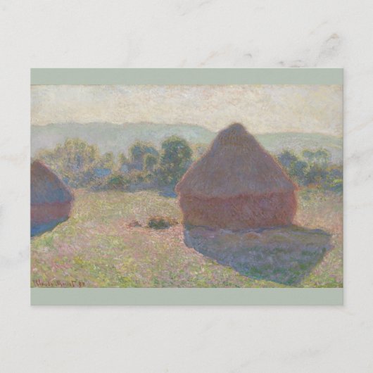 Haystacks Midday Claude Monet Postkarte (Vorderseite)