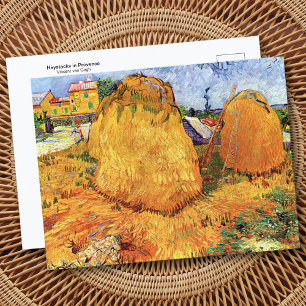 Haystacks Provence Vincent van Gogh Postkarte
