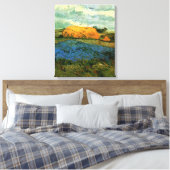 Haystacks Under a Rainy Sky von Vincent van Gogh Leinwanddruck (Insitu (Schlafzimmer))