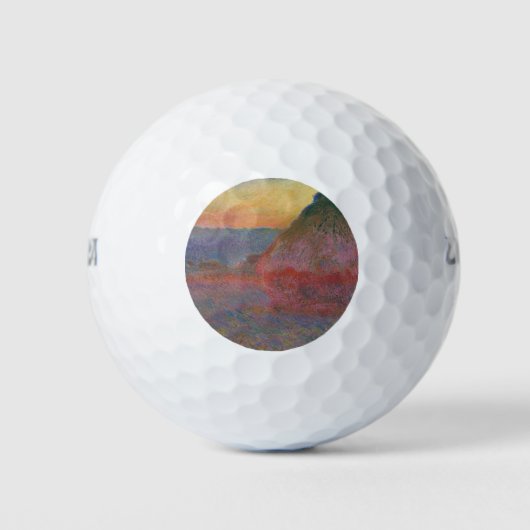 Haystacks (von Claude Monet) Golfball (Vorderseite)