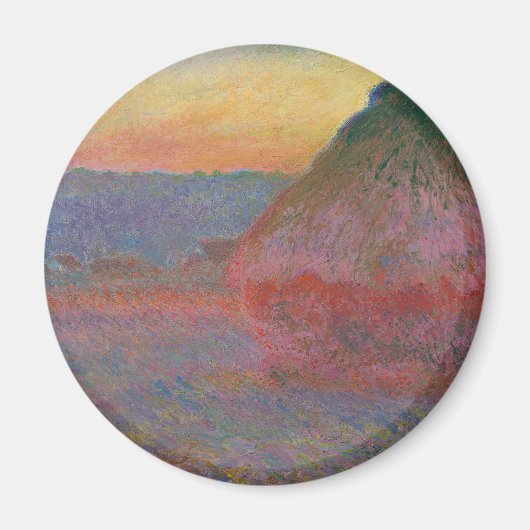 Haystacks (von Claude Monet) Magnet (Vorne)