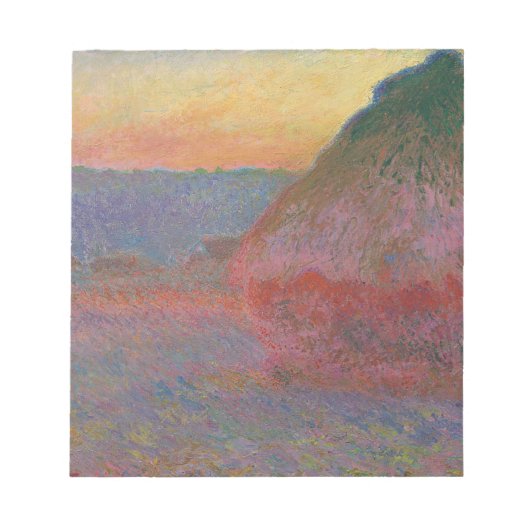Haystacks (von Claude Monet) Notizblock (Vorderseite)