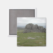 Haytor. Felsen in Devon England. Magnet (Vorderseite/Rückseite)