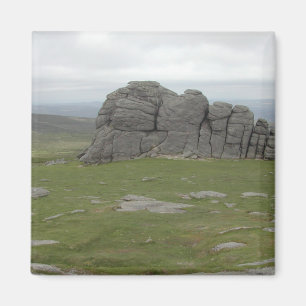 Haytor. Felsen in Devon England Magnet