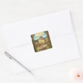 Haywain, 1515 quadratischer aufkleber (Umschlag)