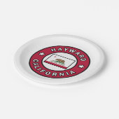 Hayward California Pappteller (Schrägansicht)