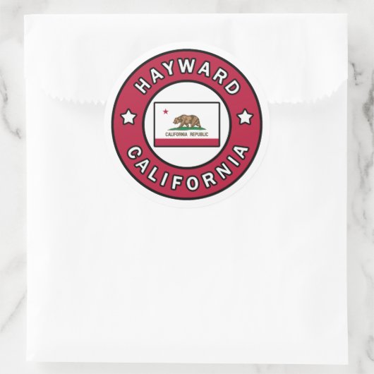 Hayward California Runder Aufkleber (Tasche)