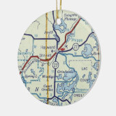 Hayward WI Old Map Keramik Ornament (Links)