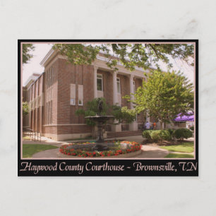 Haywood Landkreis Courthouse - Brownsville, TN Postkarte