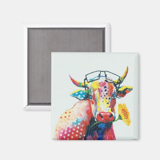 HAZ27 Kuh.tif Magnet (Vorderseite/Rückseite)