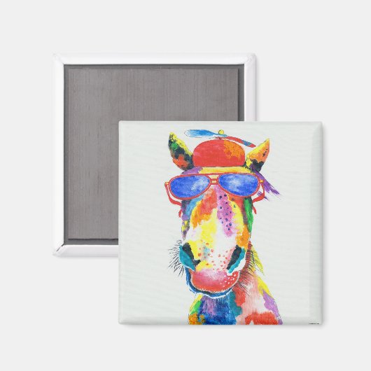 HAZ29 Pferde.tif Magnet (Vorderseite/Rückseite)