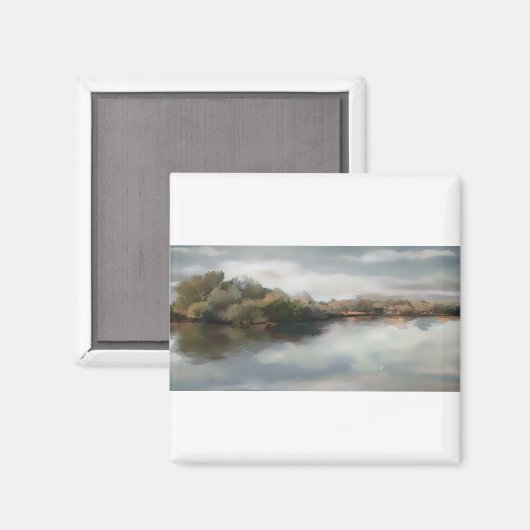 HAZ93 River Fields.tif Magnet (Vorderseite/Rückseite)