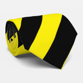Hazard Band gelber schwarzer Witz Neck Tie Krawatte (Gerollt)