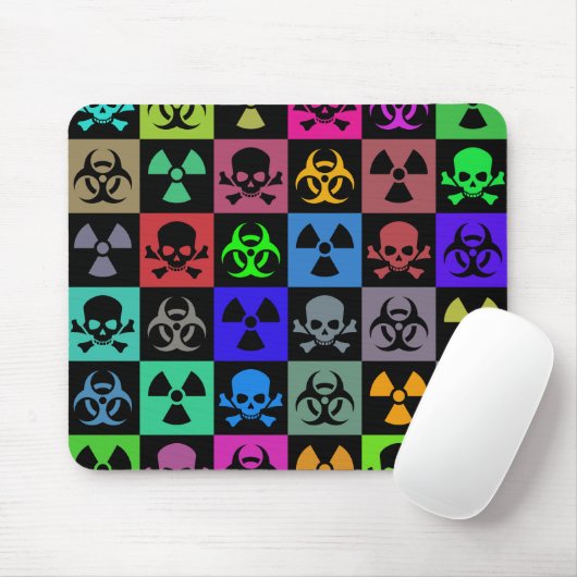 Hazard Pattern Multicolored Mousepad (Mit Mouse)