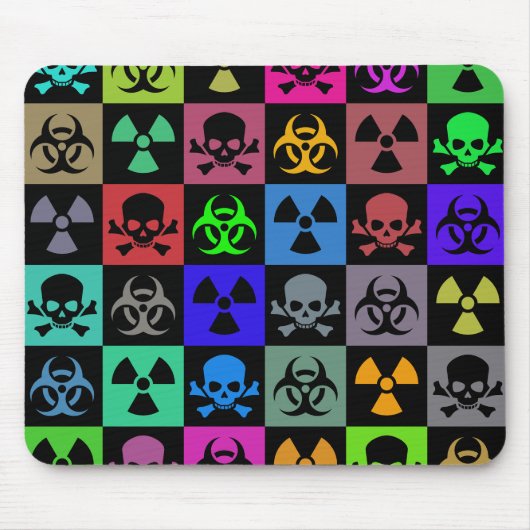 Hazard Pattern Multicolored Mousepad (Vorne)