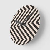 Hazard Stripes Runde Wanduhr (Winkel)