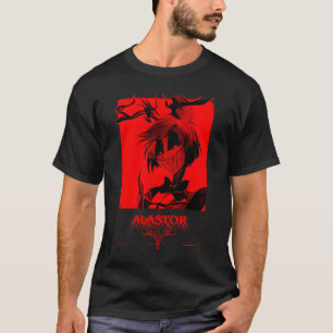 Hazbin Hotel Alastor Radio Dämon Alles Rot Dunkle  T-Shirt